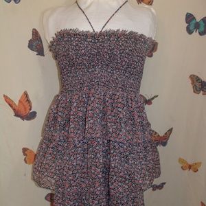 American Eagle Size L Strapless Floral Dress
